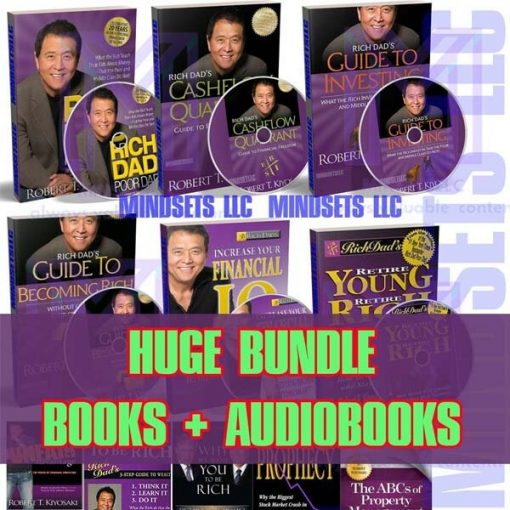 Robert Kiyosaki Bundle Collection OF BOOKS AND AUDIOBOOKS Rich Dad, Real Estate, Rich Financial, Quadrant, Retire-Young